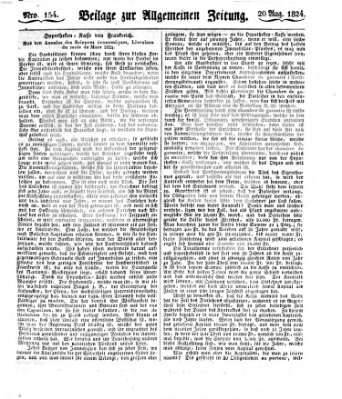 Allgemeine Zeitung Freitag 20. August 1824