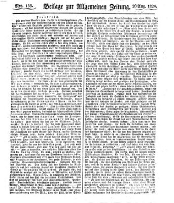 Allgemeine Zeitung Donnerstag 26. August 1824