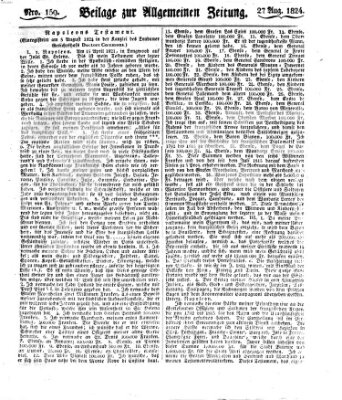 Allgemeine Zeitung Freitag 27. August 1824