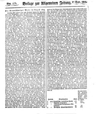 Allgemeine Zeitung Freitag 17. September 1824