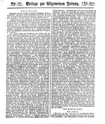 Allgemeine Zeitung Freitag 1. Oktober 1824