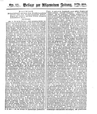 Allgemeine Zeitung Sonntag 3. Oktober 1824