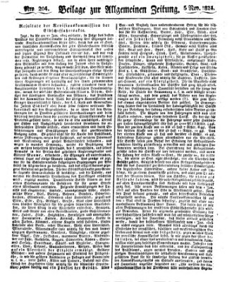 Allgemeine Zeitung Freitag 5. November 1824