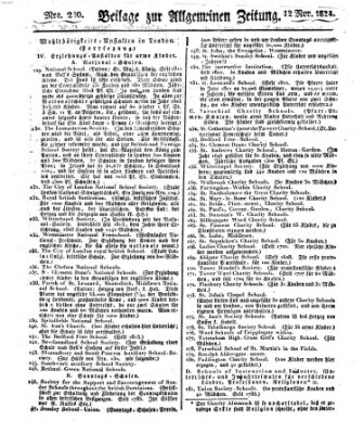 Allgemeine Zeitung Freitag 12. November 1824