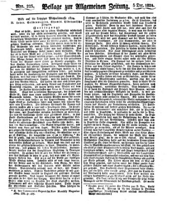 Allgemeine Zeitung Sonntag 5. Dezember 1824