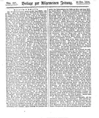 Allgemeine Zeitung Samstag 18. Dezember 1824