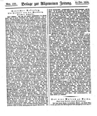 Allgemeine Zeitung Sonntag 19. Dezember 1824