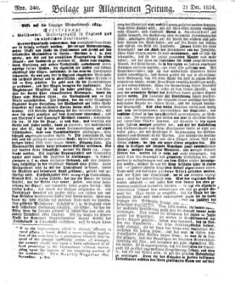 Allgemeine Zeitung Dienstag 21. Dezember 1824