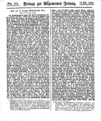 Allgemeine Zeitung Donnerstag 23. Dezember 1824