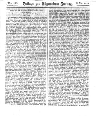 Allgemeine Zeitung Montag 27. Dezember 1824