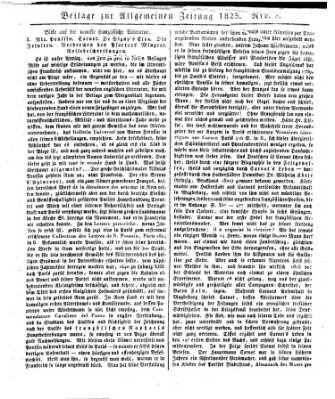 Allgemeine Zeitung Montag 3. Januar 1825