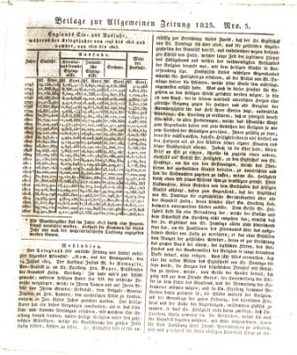 Allgemeine Zeitung Mittwoch 5. Januar 1825