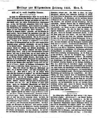 Allgemeine Zeitung Donnerstag 6. Januar 1825