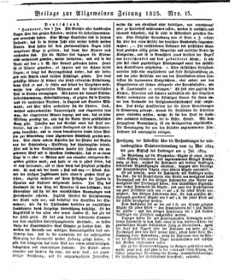 Allgemeine Zeitung Samstag 15. Januar 1825