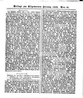 Allgemeine Zeitung Samstag 22. Januar 1825