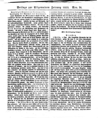 Allgemeine Zeitung Sonntag 30. Januar 1825