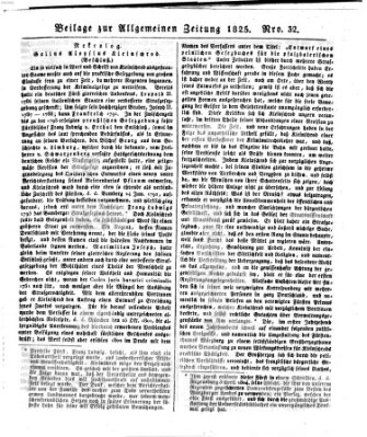 Allgemeine Zeitung Dienstag 1. Februar 1825