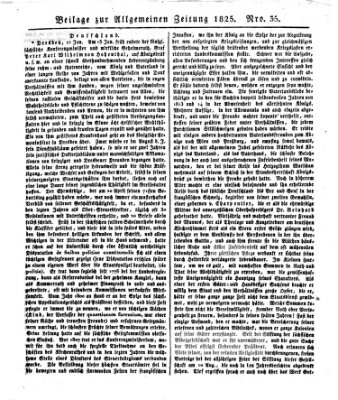 Allgemeine Zeitung Freitag 4. Februar 1825