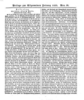 Allgemeine Zeitung Samstag 5. Februar 1825