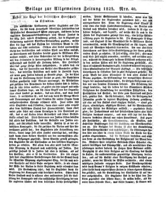 Allgemeine Zeitung Mittwoch 9. Februar 1825