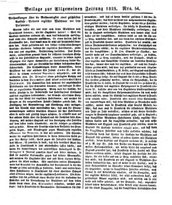 Allgemeine Zeitung Mittwoch 23. Februar 1825