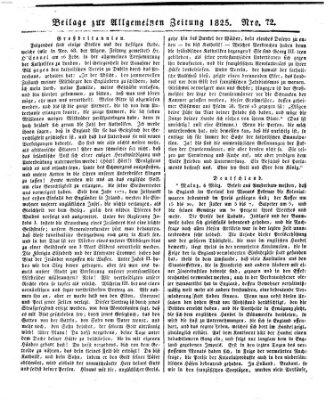 Allgemeine Zeitung Sonntag 13. März 1825