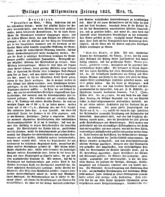 Allgemeine Zeitung Montag 14. März 1825