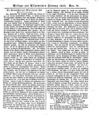 Allgemeine Zeitung Samstag 19. März 1825