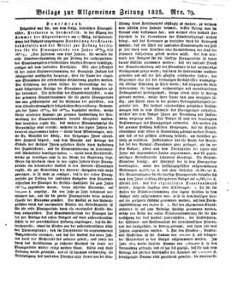 Allgemeine Zeitung Sonntag 20. März 1825