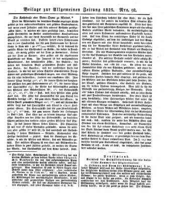 Allgemeine Zeitung Samstag 2. April 1825