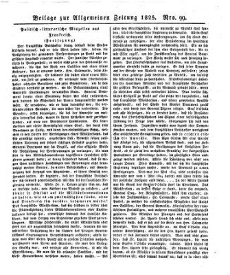 Allgemeine Zeitung Samstag 9. April 1825