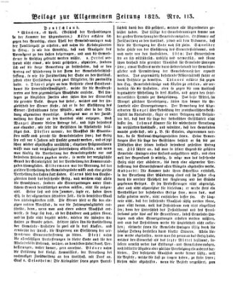 Allgemeine Zeitung Samstag 23. April 1825