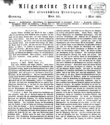 Allgemeine Zeitung Sonntag 1. Mai 1825