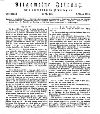 Allgemeine Zeitung Dienstag 3. Mai 1825