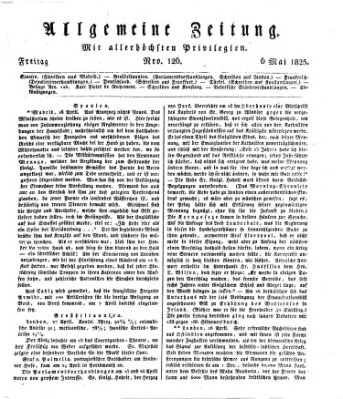 Allgemeine Zeitung Freitag 6. Mai 1825