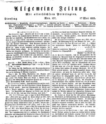 Allgemeine Zeitung Dienstag 17. Mai 1825