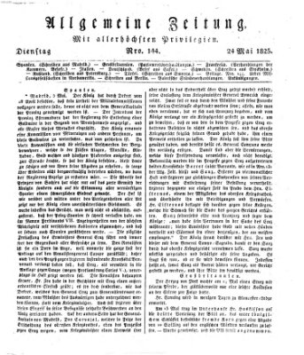 Allgemeine Zeitung Dienstag 24. Mai 1825