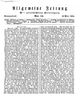 Allgemeine Zeitung Samstag 28. Mai 1825