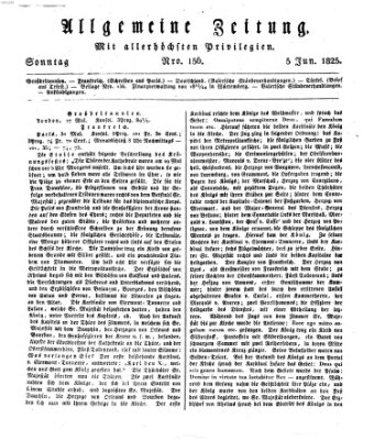 Allgemeine Zeitung Sonntag 5. Juni 1825