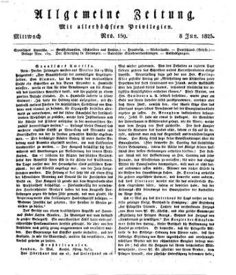 Allgemeine Zeitung Mittwoch 8. Juni 1825