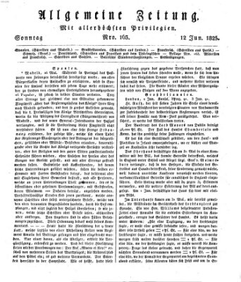 Allgemeine Zeitung Sonntag 12. Juni 1825