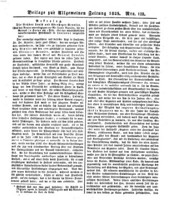 Allgemeine Zeitung Sonntag 8. Mai 1825