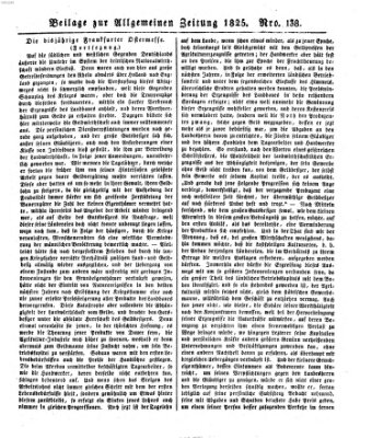 Allgemeine Zeitung Mittwoch 18. Mai 1825