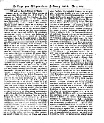 Allgemeine Zeitung Sonntag 29. Mai 1825