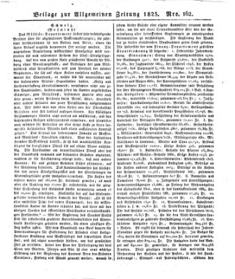 Allgemeine Zeitung Samstag 11. Juni 1825