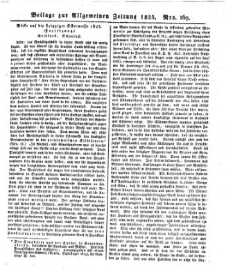 Allgemeine Zeitung Samstag 18. Juni 1825