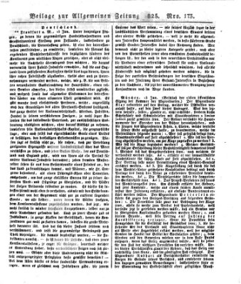 Allgemeine Zeitung Mittwoch 22. Juni 1825