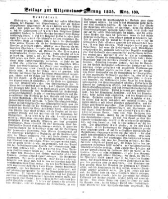 Allgemeine Zeitung Mittwoch 29. Juni 1825