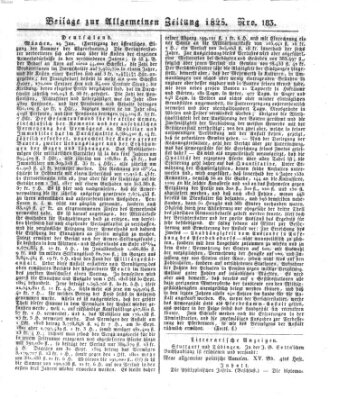 Allgemeine Zeitung Samstag 2. Juli 1825