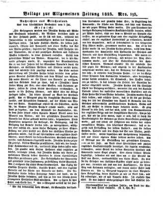 Allgemeine Zeitung Dienstag 12. Juli 1825